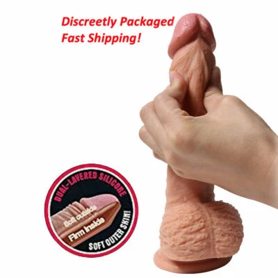Consolador ULTRA REALISTA Silicona Polla Juguete Sexual Carne Ventosa Masturbación Mujeres Foto 1 de 4