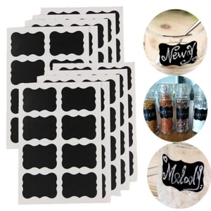 80 Chalkboard Kitchen Labels Aufkleber für Gewürzgläser & Marmeladen - Bild 1 von 11
