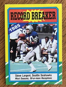 Topps Football 1986 STEVE LARGENT Record Breaker RB #4 HOF Seahawks - Foto 1 di 2