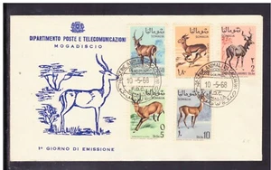 Busta Somalia 1° Giorno 1968 Animali Antilopi WA460 - Picture 1 of 1