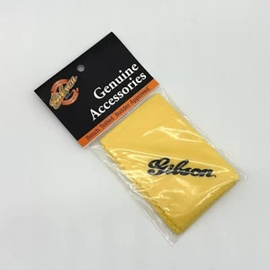 Gibson Guitar Polishing Cloth Yellow Accessory Cotton Gear Instrument Cleaning - Picture 1 of 7