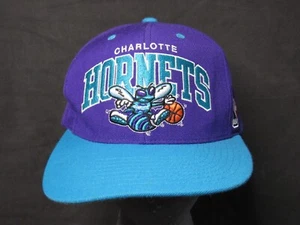 Charlotte Hornets Mitchell & Ness VINTAGE 2TONE Snapback Hat- Teal/Purple - Picture 1 of 8
