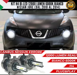 KIT LED H4 PER NISSAN JUKE 2010 AL 2014 6000K CANBUS 12000 LUMEN BI-LED NO SPIA - Imagen 1 de 12