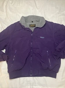 Chaqueta De Colección Eddie Bauer Cremallera Completa Púrpura Forrada de Vellón Talla Para Hombre XL Hecha en EE. UU. - Imagen 1 de 6