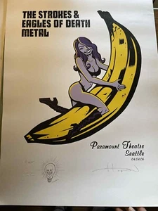 The Strokes Eagles of Death Metal Konzert Poster Seattle 2006 1/1 Testdruck - Bild 1 von 7