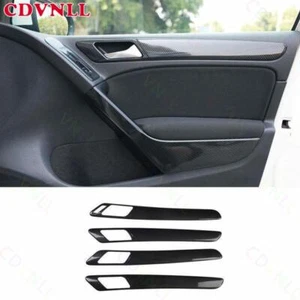 For Volkswagen Golf MK6 10-13 ABS Carbon Fiber Inner Door Panel Strip Cover Trim - Picture 1 of 6