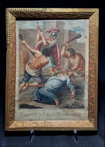 heiliger gravur bemalt handarbeit 1800 S.JUDA TADDEO AP. - Bild 1 von 2