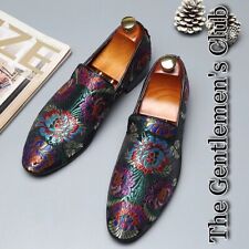 THE GENTLEMEN'S CLUB, MEN'S CASUAL EMBROIDERED LOAFERS (SIZE 11)