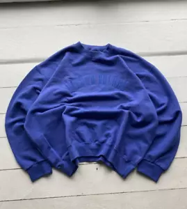 80s United Colors Of Benetton Xlarge Blue Sweatshirt RARE Archive Mens Xlarge - Picture 1 of 9