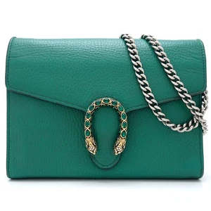 GUCCI Dionysus Cuero Mini Bolso Cadena 401231 Cuero Verde Esmeralda/352205 - Imagen 1 de 9