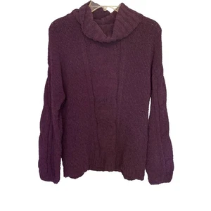 Seven7 Pullover Sweater Women Size Small, Chunky Knit, Purple, Cowl Neck Oversiz - Picture 1 of 12