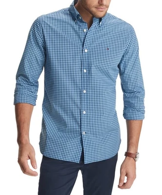 Camisa Tommy Hilfiger Para Hombre Charles Ajuste Personalizado Elastizada Cuadros Guinga Azul Alaska Foto 1 de 3