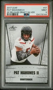 2017 Leaf Draft SP Release Silver Pat Mahomes II #07 PSA 9 - Picture 1 of 2