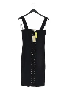 Michael Kors Women's Midi Dress M Black Viscose with Elastane, Nylon Bodycon - Picture 1 of 6
