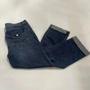 White House Black Market Noir Damen Gr.8 Slim Crop Low Rise Denim Jeans Blau - Bild 1 von 11