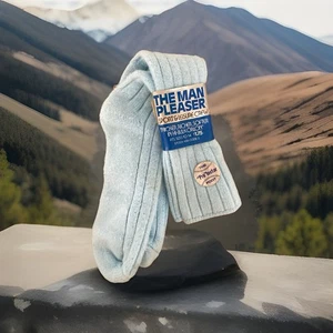 Vintage The Man Pleaser  80% High Bulk Orlon Soft Fuzzy Crew Socks - Picture 1 of 3