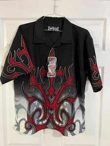 STEVE AND BARRY AUTHENTIC LOUNGEWEAR CLUB SHIRT BUTTON UP SHIRT LARGE - Picture 1 of 3