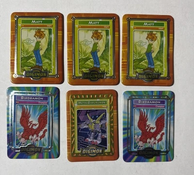 6 Digimon Taco Bell Metal Tin Cards Garurumon Chase LP + Birdramon & Matt - Image 1 of 4
