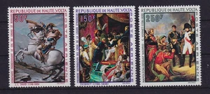 Obervolta Burkina Faso 1969 Gemälde Napoleon Bonaparte Mi.-Nr. 269-271 ** - Bild 1 von 1