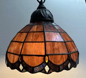 Tiffnay inspired stained glass hanging light - Picture 1 of 10