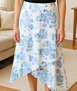 NWT Urban Outfitters XS Flowy Fairy Whimsical Layer Skirt Blue Floral Feminine - Picture 1 of 8