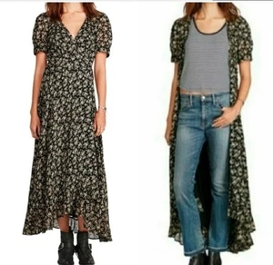 Ralph Lauren Denim & Supply Floral Wrap Midi Dress Size Medium Cotton Gauze - Bild 1 von 13