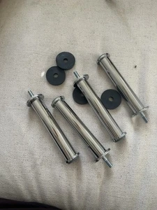 IKEA Möbelfüße (SÖDERHAMN), 4 oder 8 Stück, verchromt, 15 cm Höhe - Bild 1 von 1