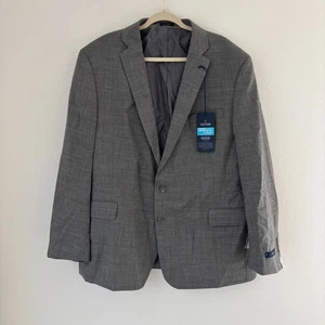NEW $200 Stafford Blazer Men's 52R Gray CoolMax Classic Fit Suit Jacket 2-Button - Picture 1 of 21