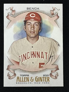 2021 Topps Allen & Ginter #73 Johnny Bench Cincinnati Reds - Picture 1 of 2