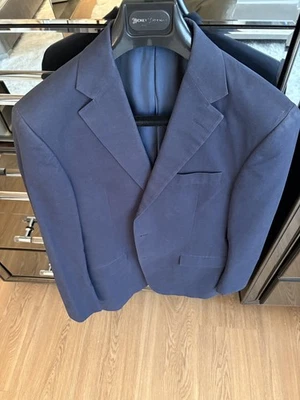 Hickey Freeman hickey Men's Navy Cotton Blazer Size 38R - Image 1 of 4
