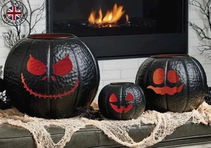 Halloween Kürbis Laterne Metall Rustikal Herbst Deko für drinnen und draußen uns - Bild 1 von 6
