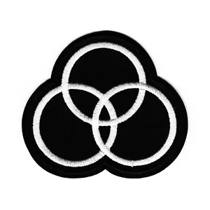 John Bonham Led Zepplin Symbol Silver Color Embroidered Iron On Patch Rock Band - Picture 1 of 2