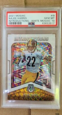 Najee Harris 2021 Mosaic Introductions Jersey # Match 22/25 PSA Gem Mint 10 💎  - Image 1 of 3
