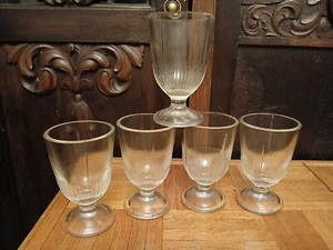 5 vintage Grog Gläser Pressglas - 12 x 7,5 cm - DDR Gläser - Bild 1 von 4