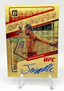 2022 Panini Donruss Optic UFC Jorge Masvidal Opti Graphs Auto Gold Vinyl 1/1 - Picture 1 of 2