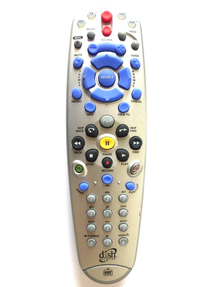 ECHOSTAR TECHNOLOGIES DISH NETWORK SATELLITE RECEIVER REMOTE CONTROL 8.0 UHF PRO - Image 1 of 1