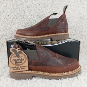 New! Georgia Boots Romeo Leather Outdoor Slip On Work Shoes. Sz 8.5 Womens. - Picture 1 of 8