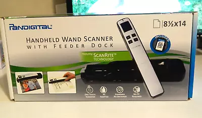 Pandigital Handheld Wand Scanner With Feeder Dock and SD Card Red PANSCN09RD New - Image 1 of 4