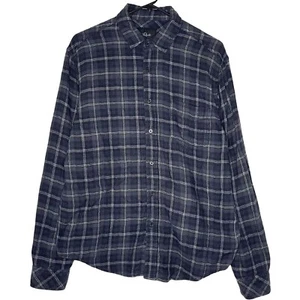 Rails Lennox camicia uomo blu medio quadri flanella manica lunga tasca con bottoni - Foto 1 di 21