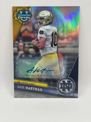 2023 Bowman Chrome University Sam Hartman Refractor Auto /499 #165 - Image 1 of 2