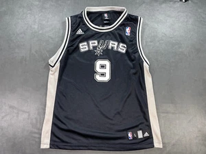San Antonio Spurs YOUTH Adidas Tony Parker Jersey #9 SATX Black Shirt L (14-16) - Picture 1 of 10