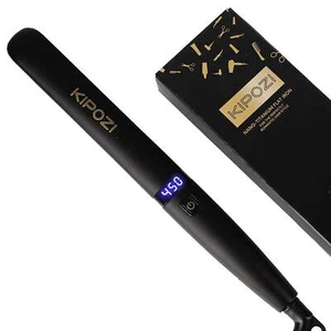 KIPOZI Pro 2 in 1 Hair Straightener Flat Titanium Iron Curling Styling Fast Heat - Picture 1 of 6