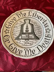 Vintage Royal Crownford Ironstone Give me Liberty Plate Made in England - Picture 1 of 3