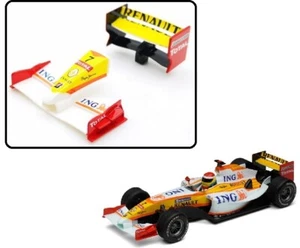 Spoilers de alas delantera y trasera Scalextric W9921 para F1 2009 Alonso No 7 C2987 NUEVO - Imagen 1 de 2