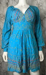 Free People Sz 0 Blue Coryn Mini Dress Sheath Long Sleeve NWD - Bild 1 von 12