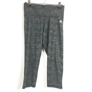 Adidas Womens Medium Tight High Rise Climalite 19" Legging Heather Charcoal Gray - Picture 1 of 6