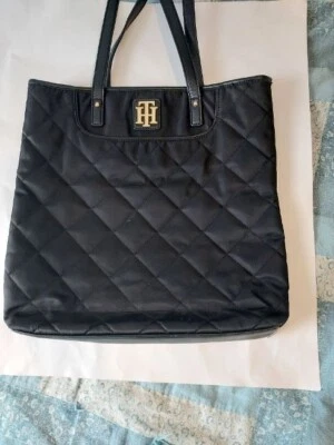 Tommy Hilfiger Bolso de Mano Acolchado Cartera con Bolsa Nuevo Negro Acolchado Nuevo Foto 1 de 4