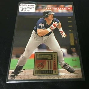 PAUL SORRENTO 1996 DONRUSS PRESS PROOF INSERT CARD #290 INDIANS RARE 1 of 2000 - Bild 1 von 2