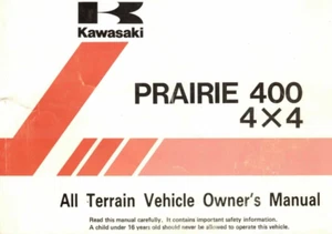 NOS Genuine Kawasaki OEM Owner's Manual Prairie 400 4x4 KVF400 1997 - Bild 1 von 2
