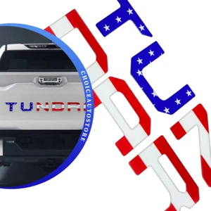 Tailgate Insert Letters Emblem Sticker For Tundra 2022-2024 USA Flag Badge Decal - Picture 1 of 9